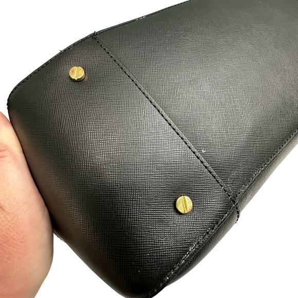 Tory Burch Robinson Double Zip Tote Bag in Black Leather - Picture 7 of 16